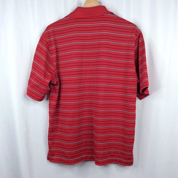 PGA Tour Golf Polo Shirt Mens Size Medium Striped Short Sleeve Athletic - Picture 2 of 5